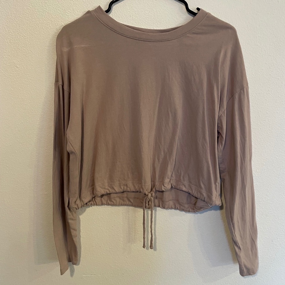 Forever 21 Drawstring Cropped Sweatshirt
